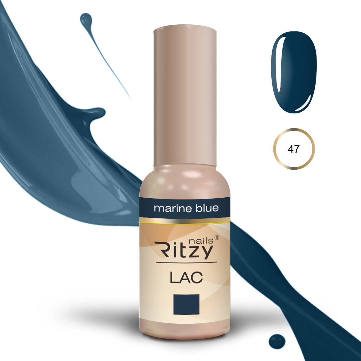 Ritzy Lac 47 Marine blue gēla laka 9 ml